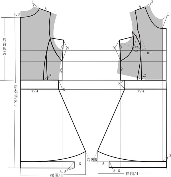 无袖连衣裙的结构设计与制作工艺