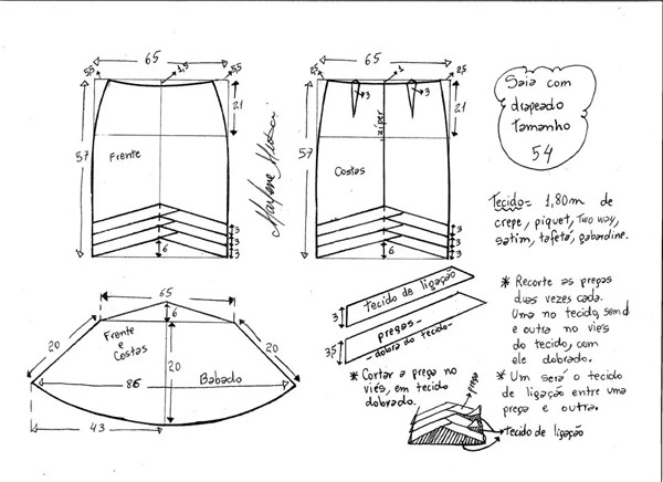 11张包臀鱼尾裙的图纸分享-服装制版技术-服装设计网