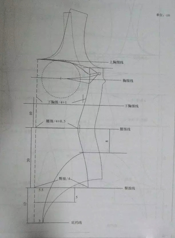 内衣制版 | 连身衣的基本纸样与变化