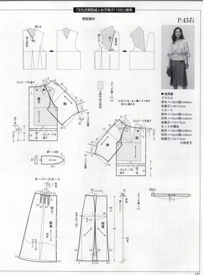 2018日本春季女装款式纸样资料整理-服装裁剪放码-服装设计网