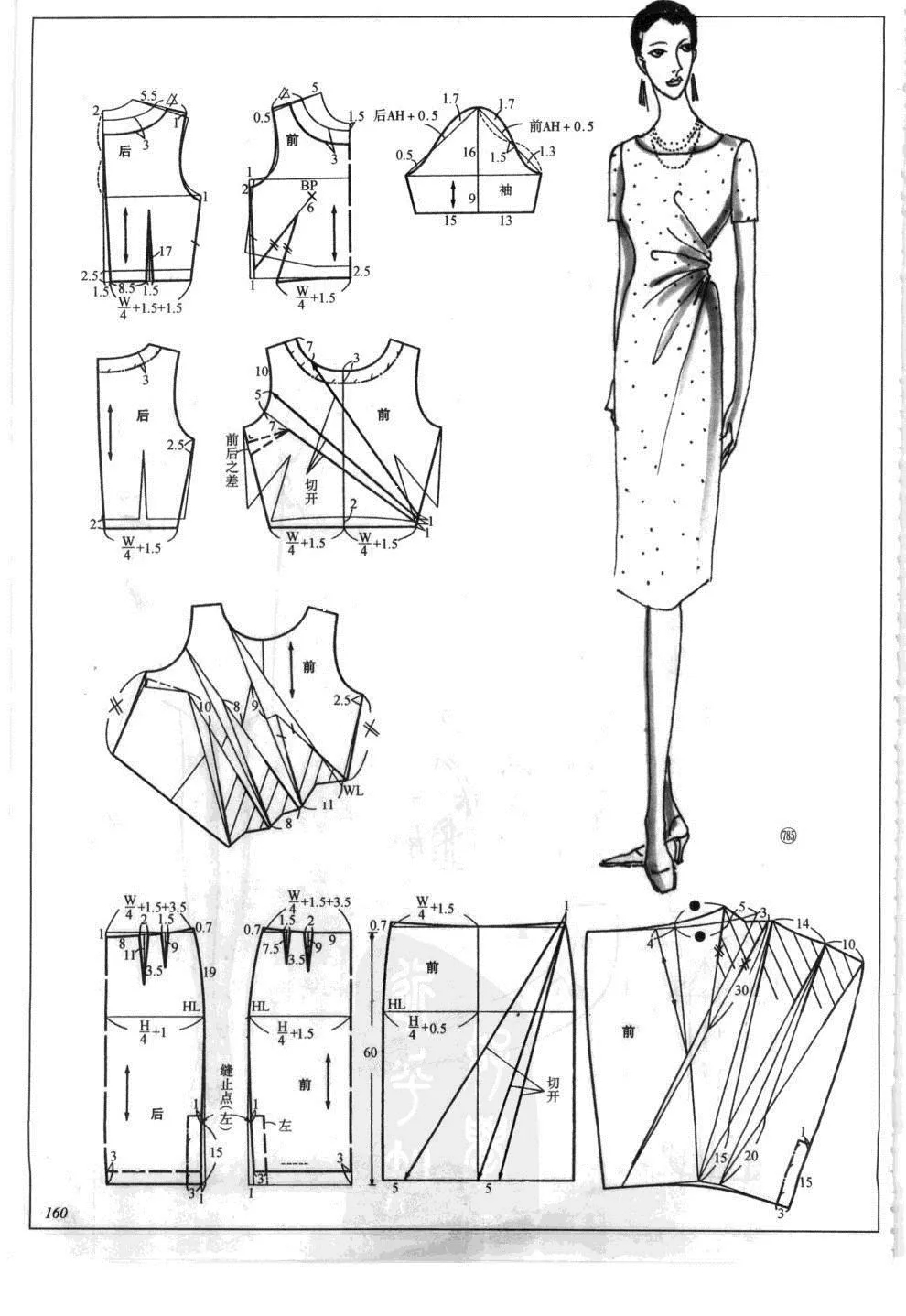 纸样分享丨连衣裙 中式服装的图纸资料整理