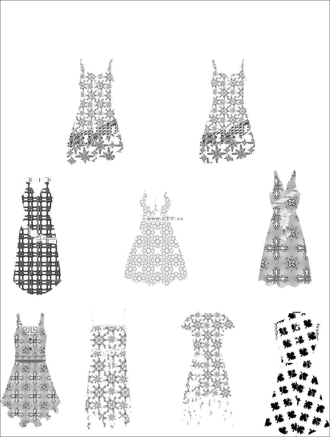 裙子作品-裙子款式图