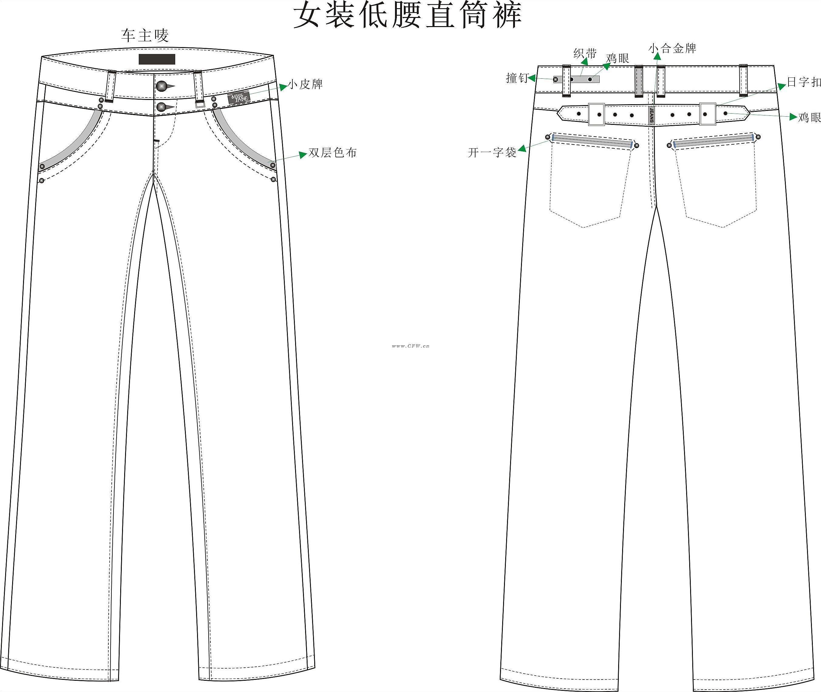 服装制作: 女式直筒裤制作过程(裁剪图+制作过程) - 知乎