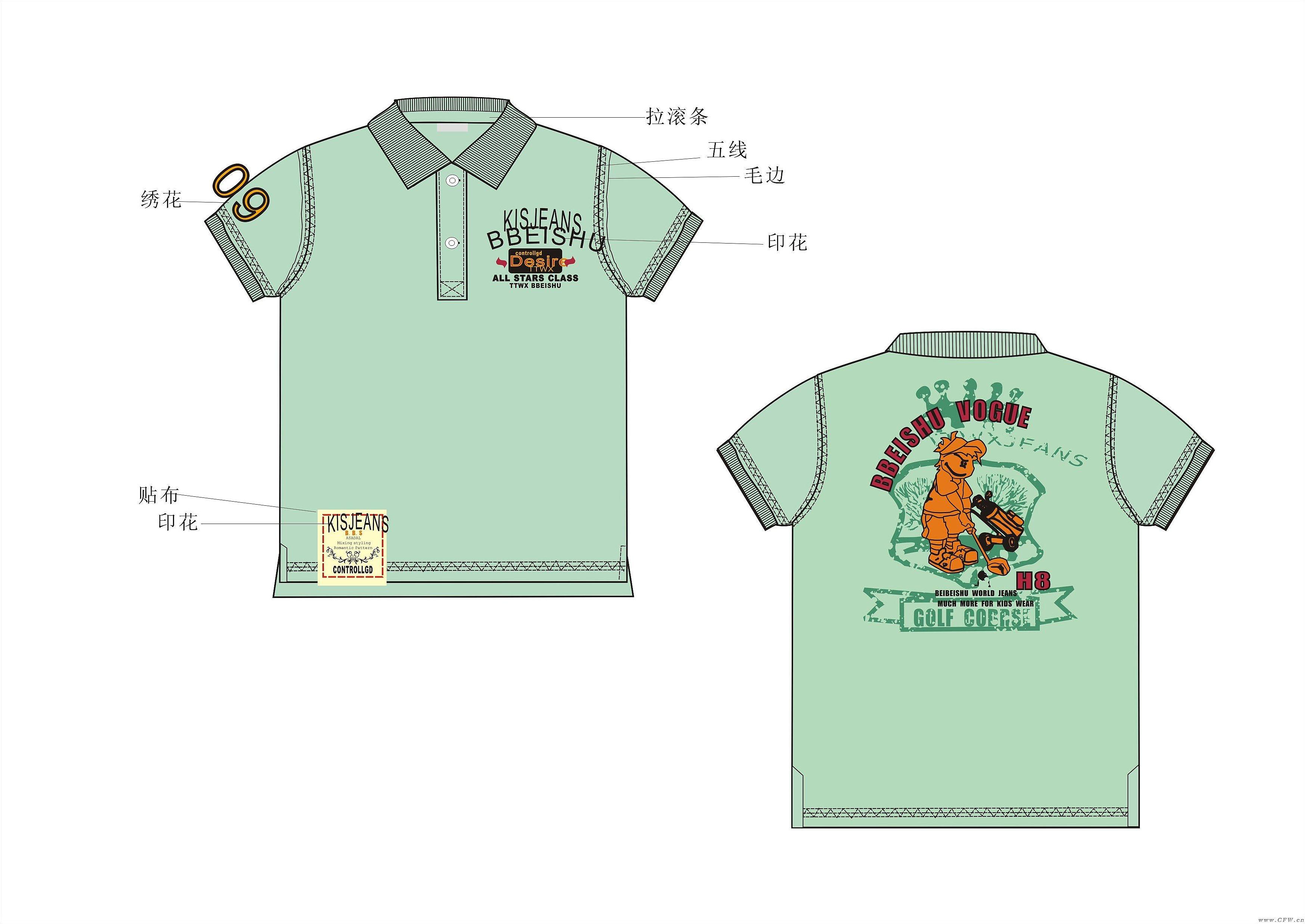 T恤图案设计展示样机模板v8 T-Shirt Mockup Vol 08-变色鱼