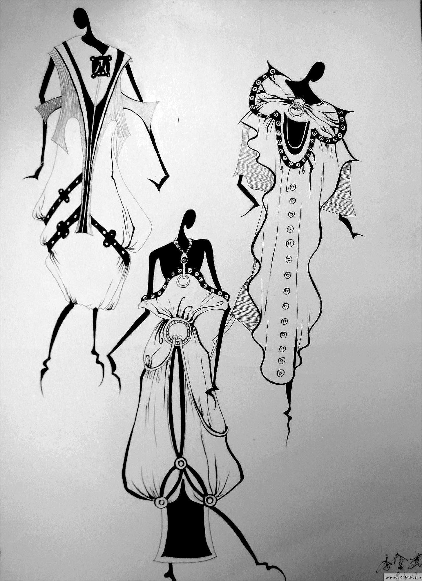 黑白-大赛作品设计-服装设计
