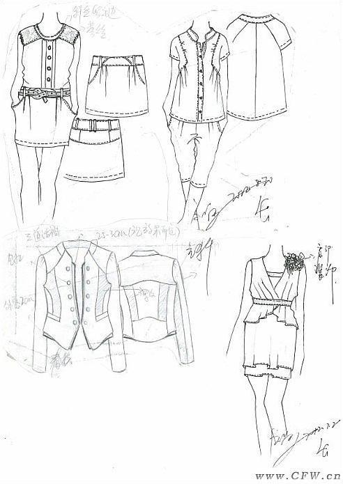 手稿作品-手稿款式图