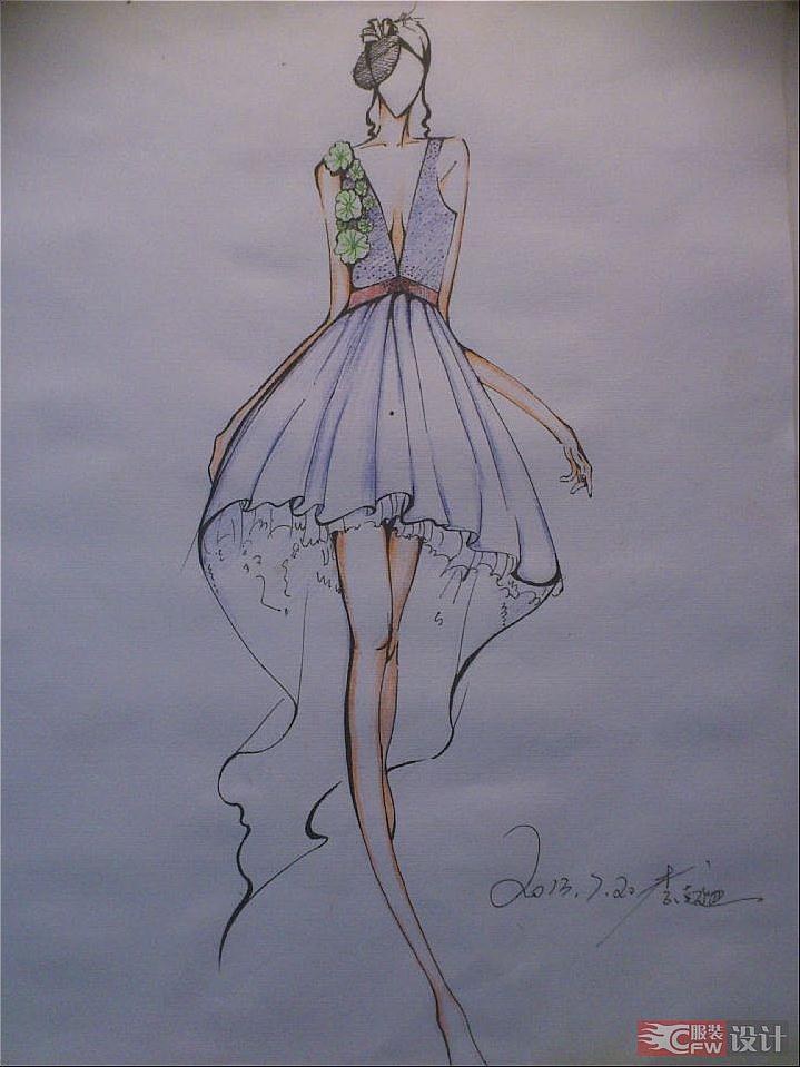 女装手绘1-婚纱礼服设计-服装设计
