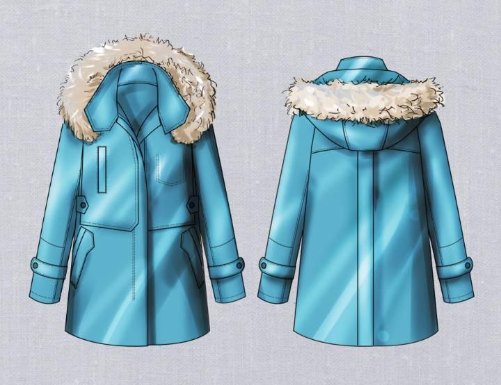 棉衣款式图收录