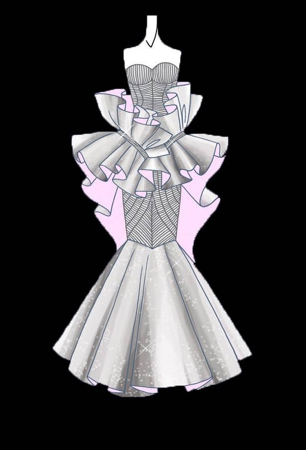 婚纱礼服设计作品-婚纱礼服设计款式图