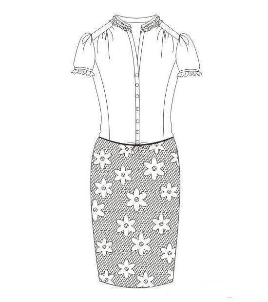 连衣裙子款式图