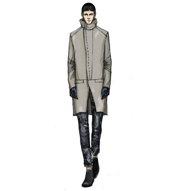 休闲男装大衣款式-男装设计-服装设计
