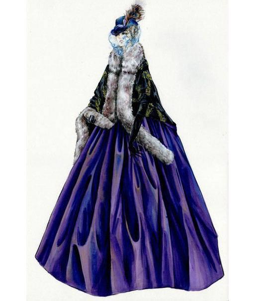 礼服裙子效果图稿-婚纱礼服设计-服装设计