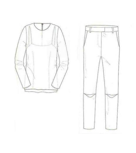 休闲装款式图-女装设计-服装设计