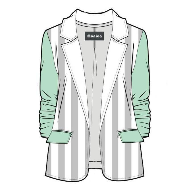 休闲西装款式图