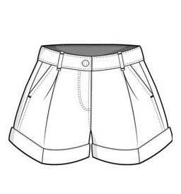 短裤款式图作品-短裤款式图款式图