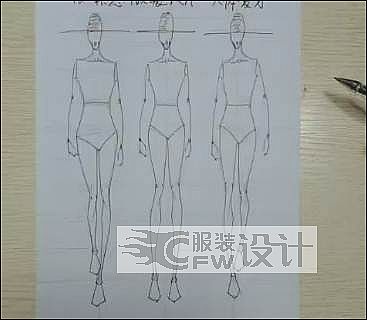 服装设计人体模特线稿作品-服装设计人体模特线稿款式图