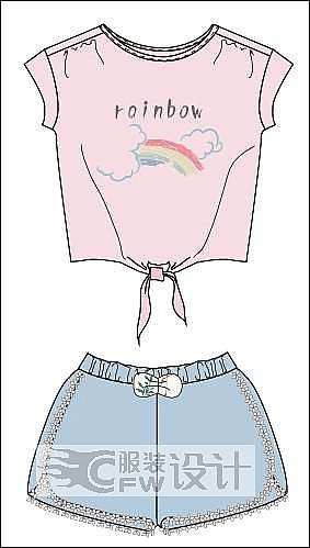 短裤作品-短裤款式图