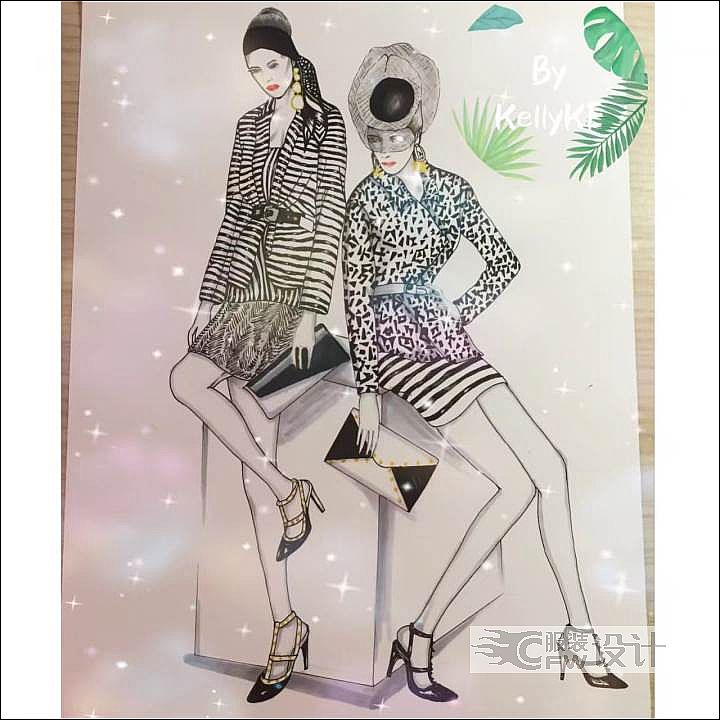 黑白摩登闺蜜装