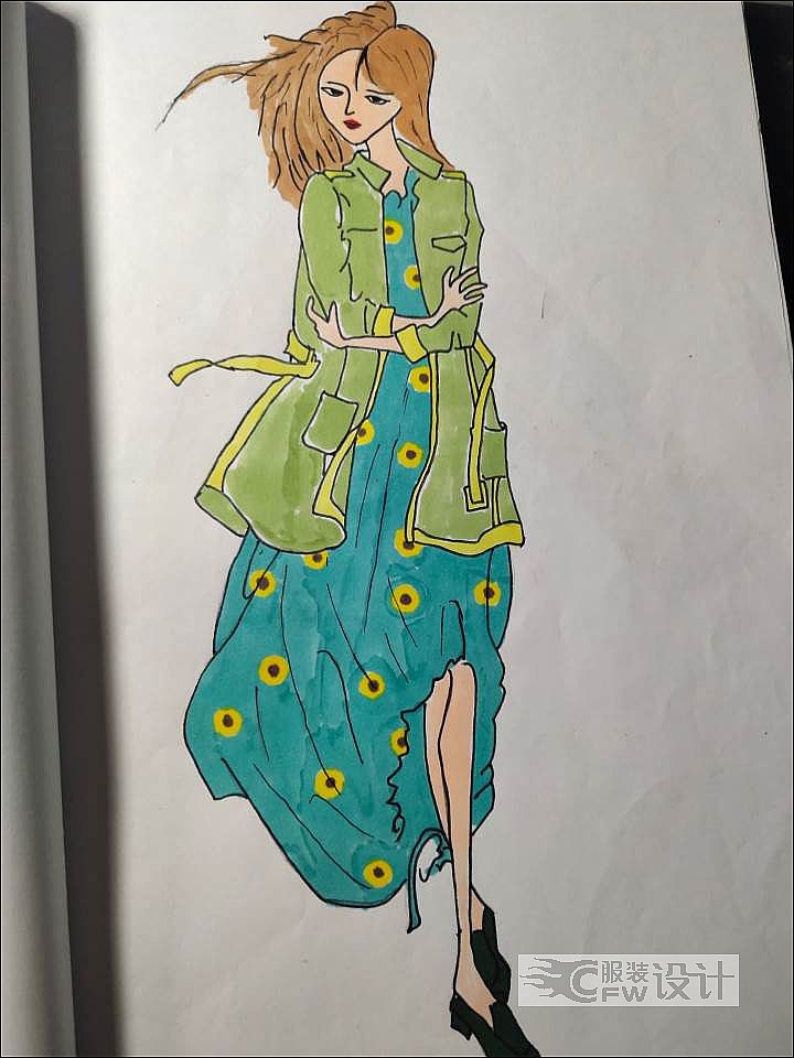 服装款式图-图案设计设计-服装设计