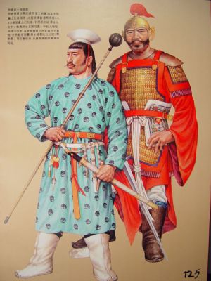 16.西夏武士的铠甲和戎服复原图.