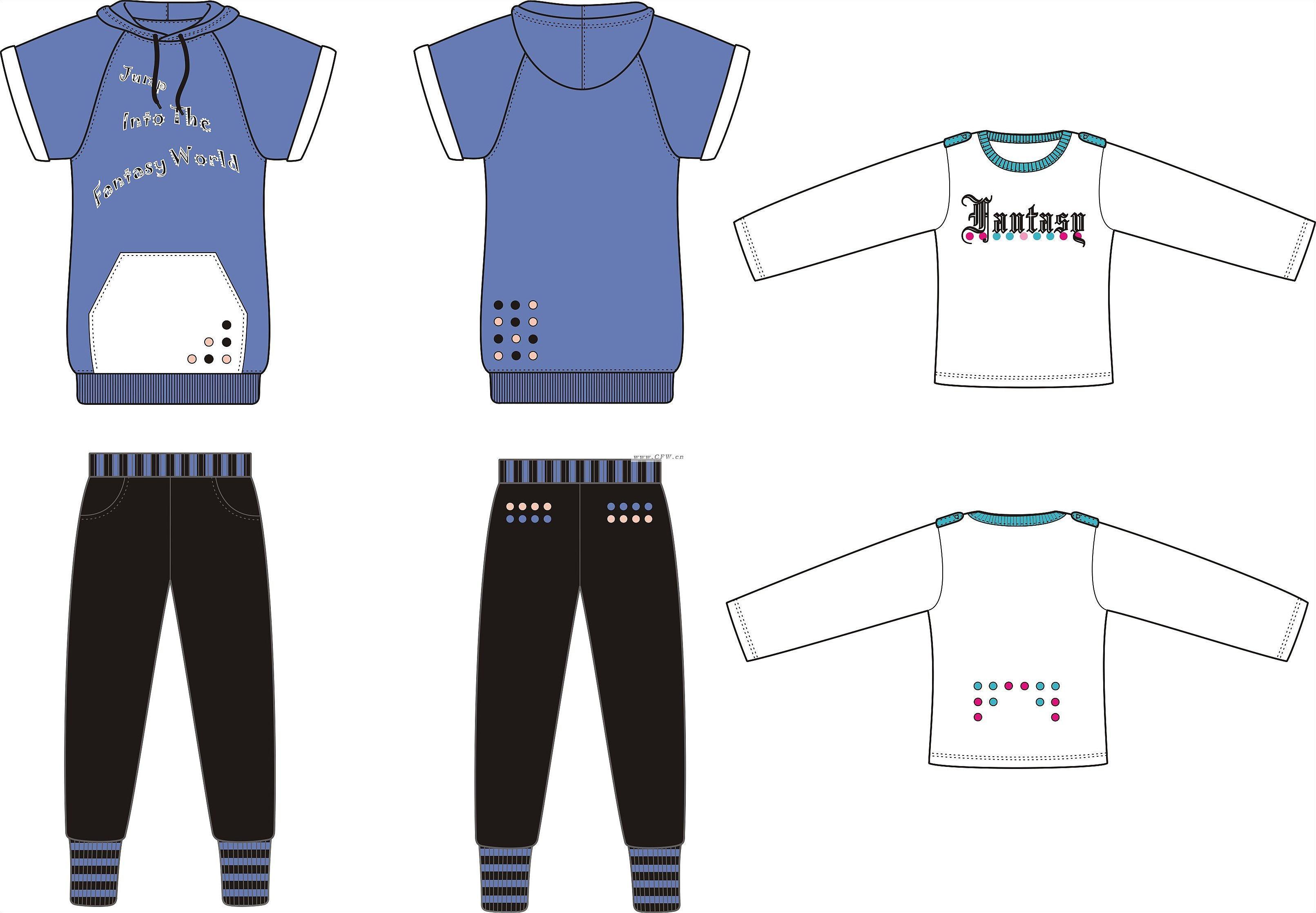 女童秋装3-童装设计-服装设计