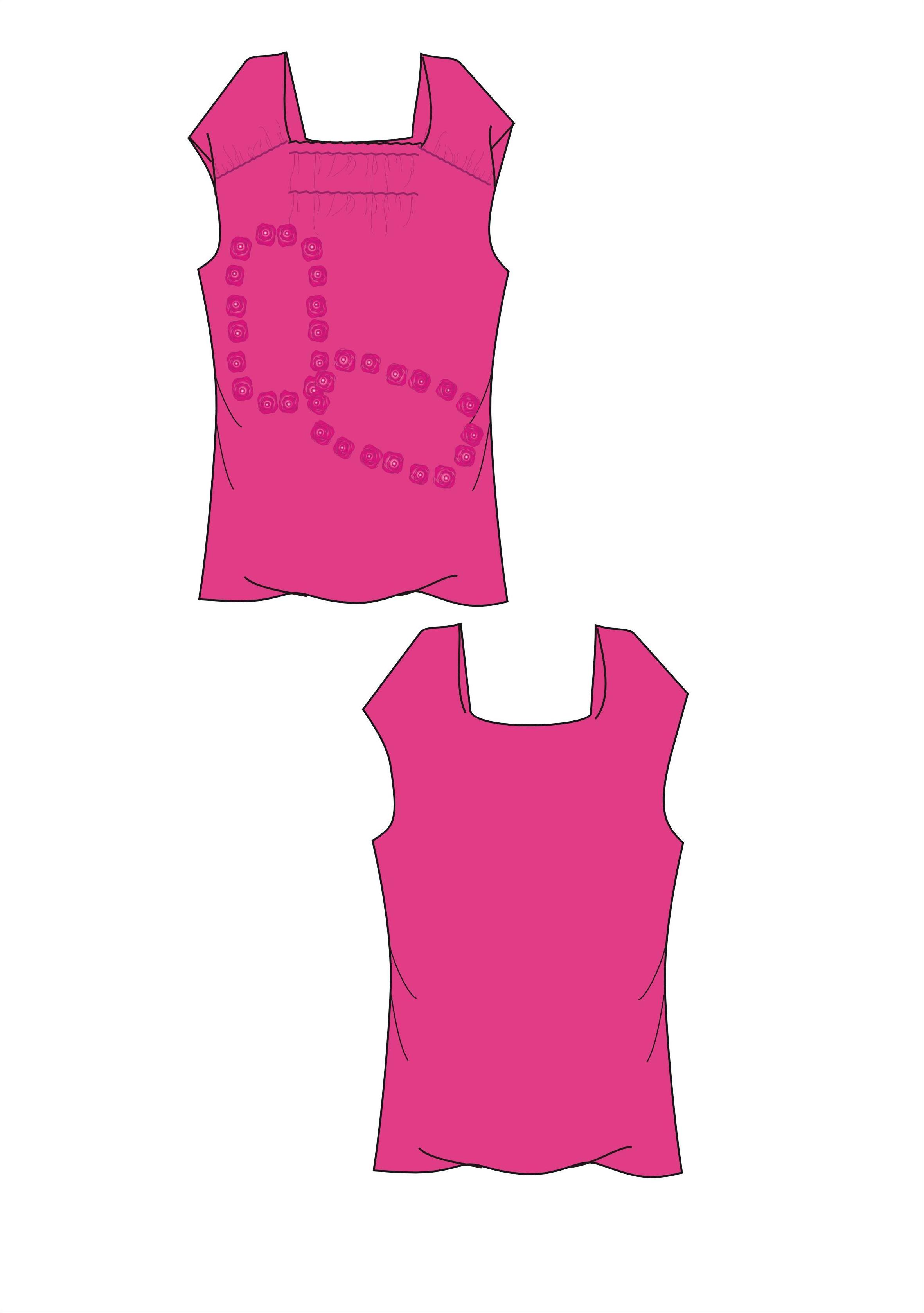 背心作品-背心款式图