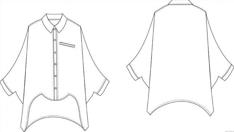 休闲衬衣作品-休闲衬衣款式图