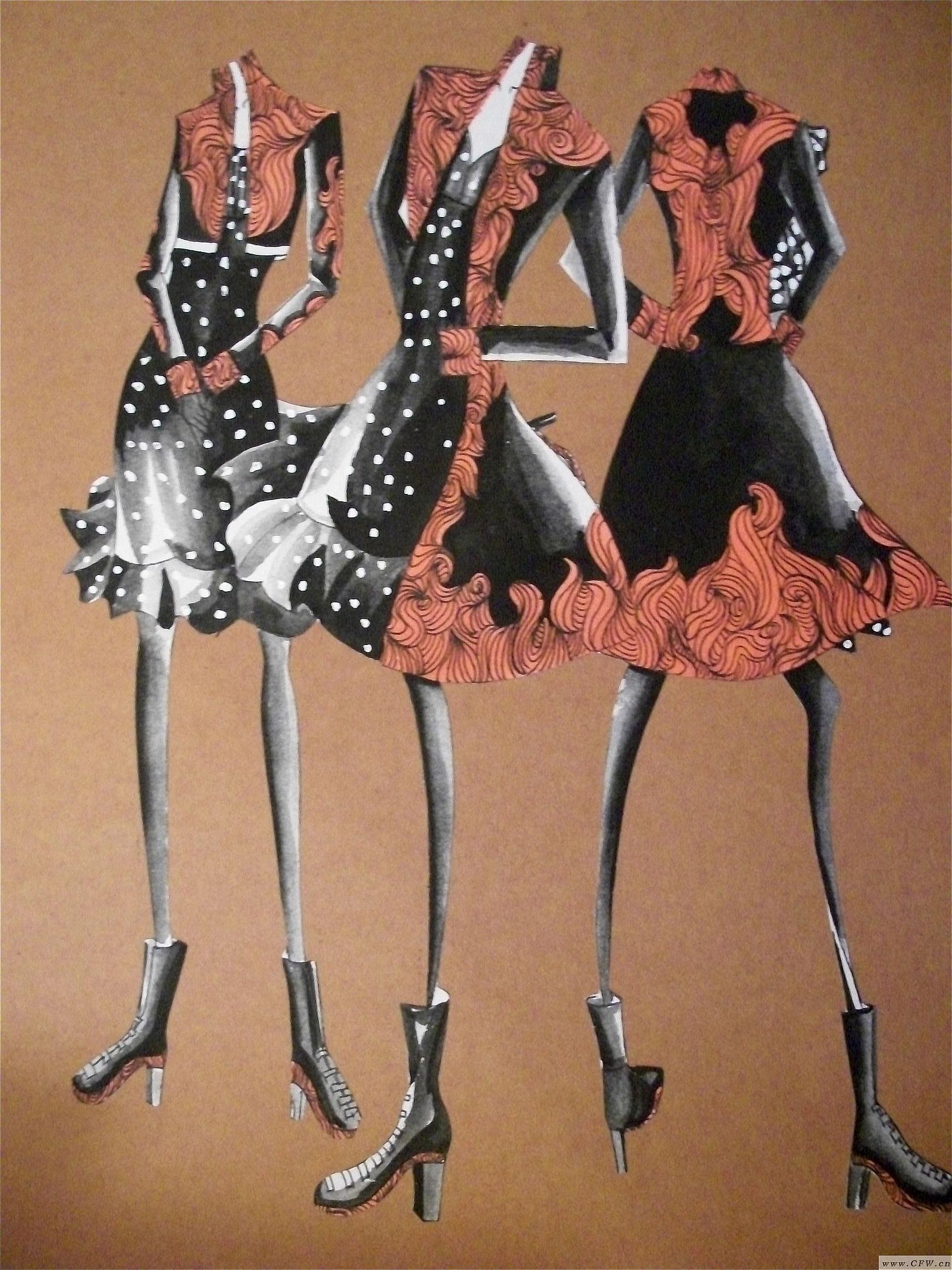 花卉-女装设计-服装设计