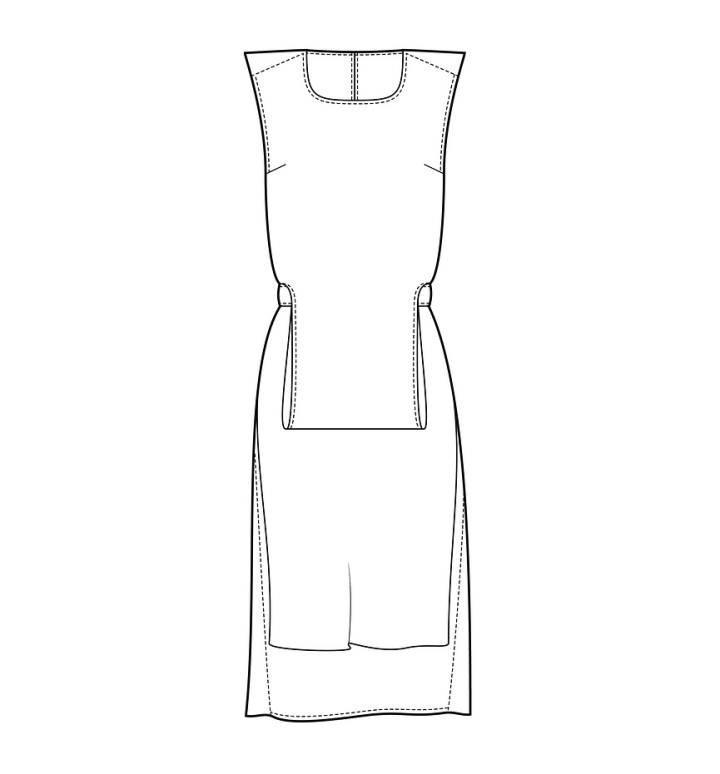 连衣裙款式图-女装设计-服装设计