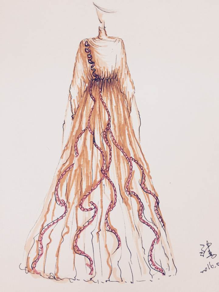 联谊裙-婚纱礼服设计-服装设计