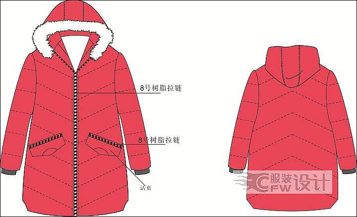 童装长款羽绒服